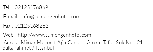 Smengen Hotel telefon numaralar, faks, e-mail, posta adresi ve iletiim bilgileri